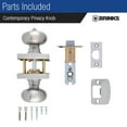 thumbnail image 3 of Brinks Contemporary Privacy Doorknob, Satin Nickel, 3 of 7