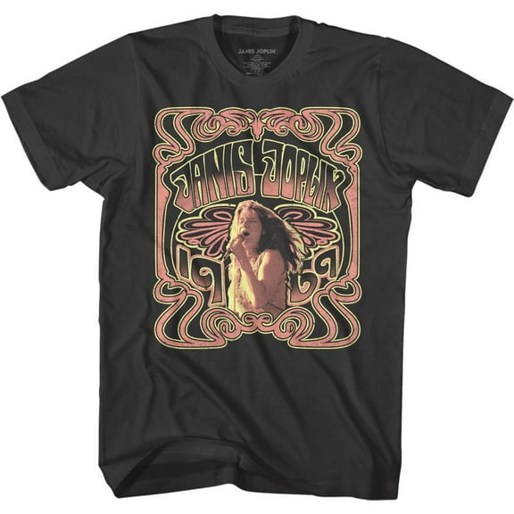 Janis Joplin Nouveau Style Smoke Adult T-Shirt