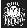 thumbnail image 4 of Boo Ghost Felicia Adult Black Crew Neck Short Sleeve Tee-Medium, 4 of 4