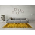 thumbnail image 3 of Ahgly Company Machine Washable Indoor Rectangle Oriental Yellow Industrial Area Rugs, 3' x 5', 3 of 4
