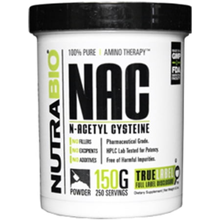 NutraBio Kosher NAC N-Acetyl-Cysteine Powder 600 Mg - 5.3 OZ