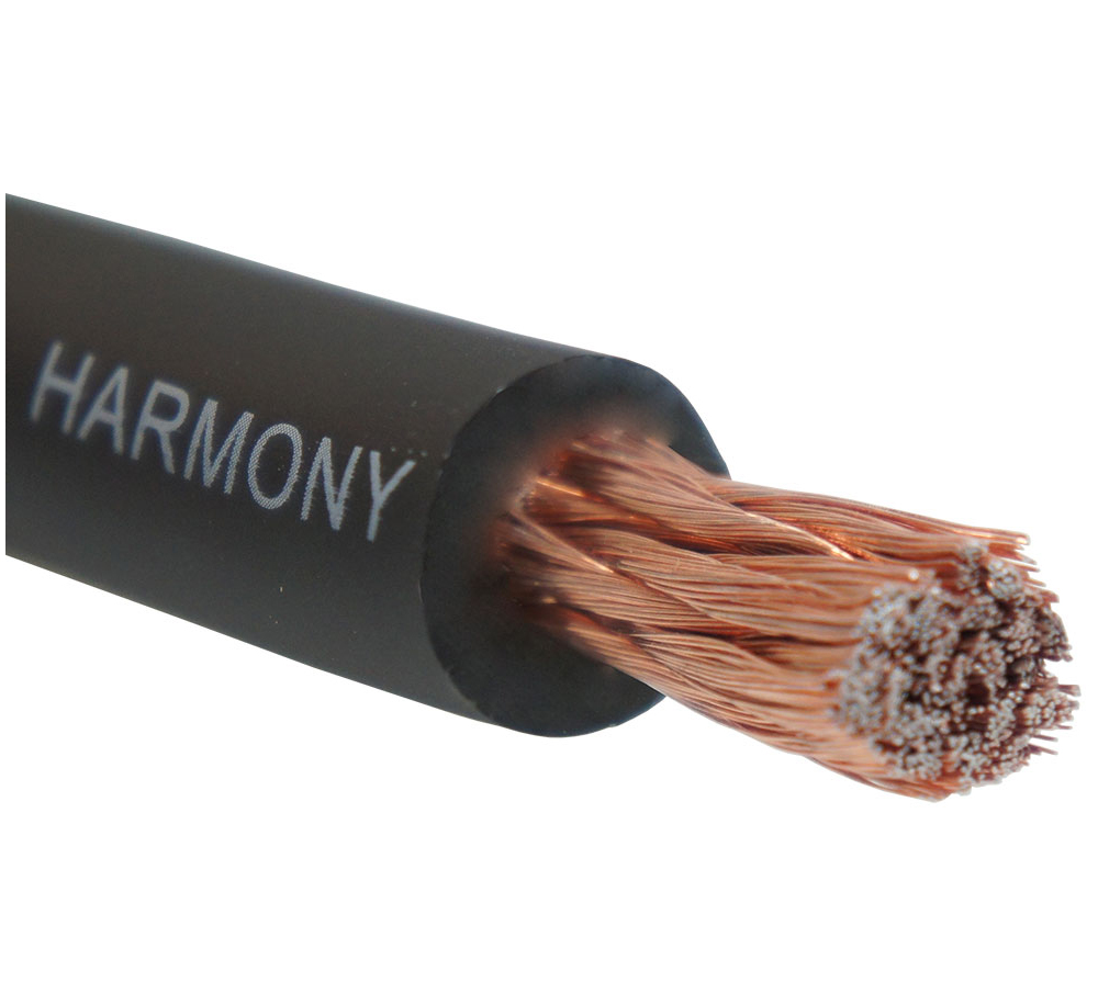 Harmony Audio 1/0 0 Gauge Car Stereo Matte Black Power Cable Amp Wire - 15 FT