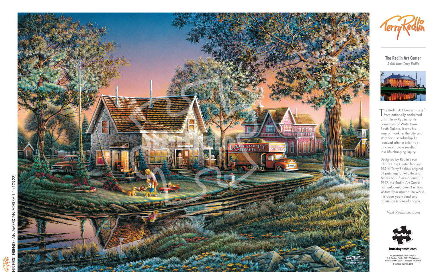 Buffalo Games Puzzle 1000 Pezzi Terry Redlin 'Il Suo Primo Amico' | Poster Incluso E Ritaglio Di Precisione - 68x50cm