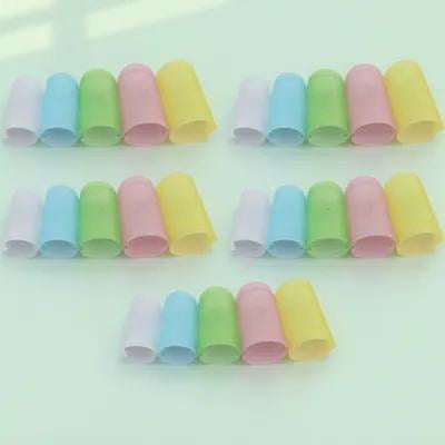 Minkissy 25Pcs Practical Plastic Flute Protectors Assorted Color Flute Films with Easy Installation