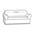 thumbnail image 4 of Enova Home Jacquard Polyester Spandex Fabric Box Cushion Loveseat Slipcovers, 4 of 5