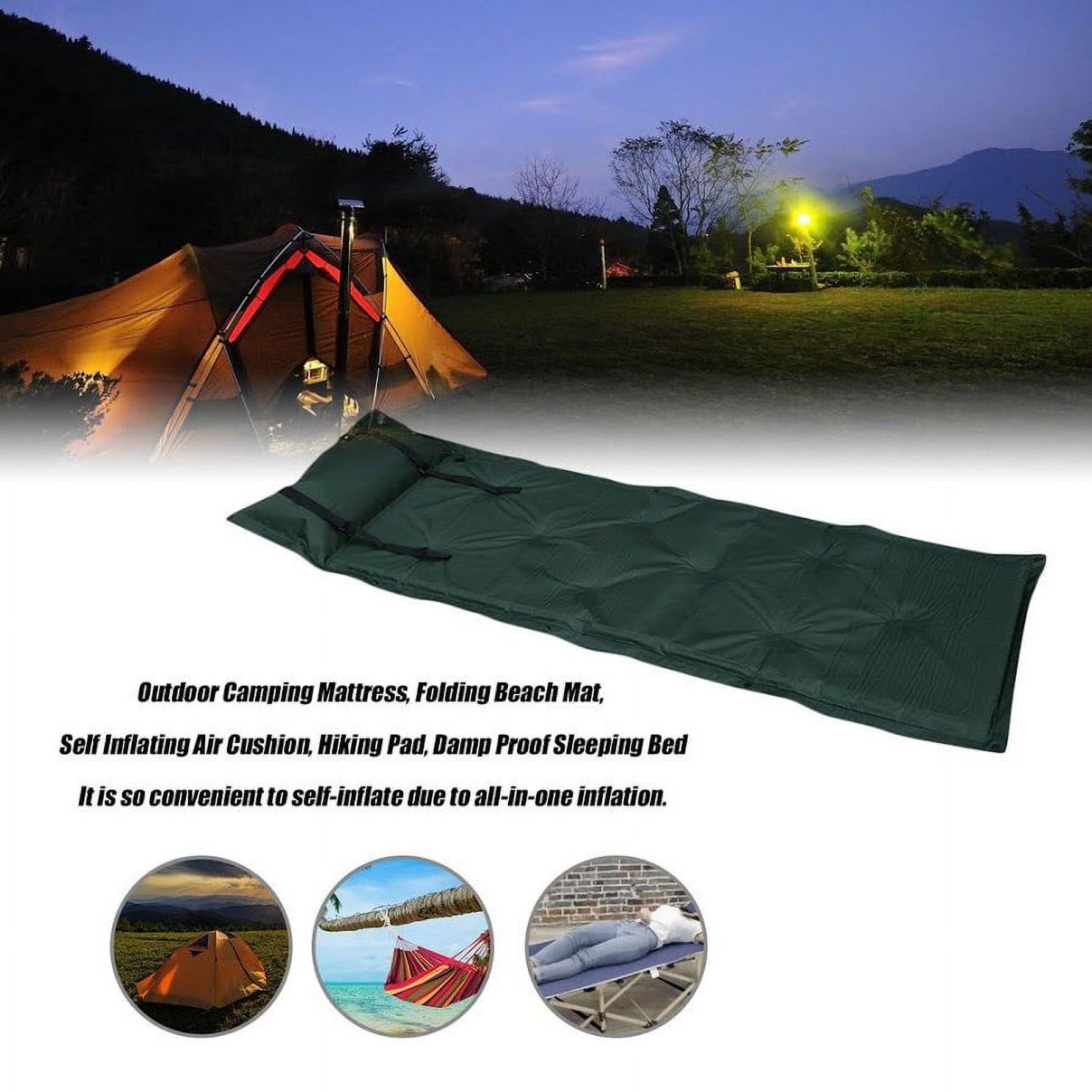 Self Inflating Sleeping Pad Camping Pad Connectable Waterproof Camping matches Designed for Tent Green - image 3 of 6