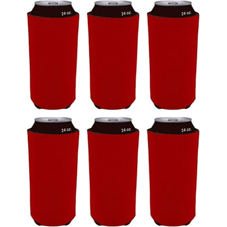 

Blank Foam Collapsible 24 oz. Can Coolie (Red 6 Pack)