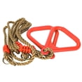 thumbnail image 2 of Un par de columpios de plástico ajustables para niños, gimnasio, ejercicio físico, deportes, anillo colgante con cuerda roja, 2 of 5