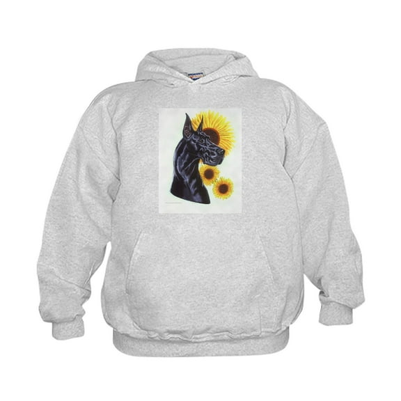 CafePress - C Blk Sunflower - Kids Hooded Sweatshirt, Classic Hoodie