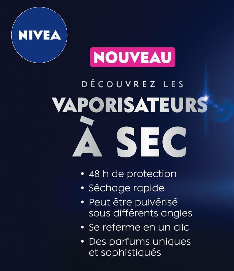 NIVEA Vaporisateur À Sec Protection Antisudorifique 48H Black & White Invisible White Blossom 150 ml