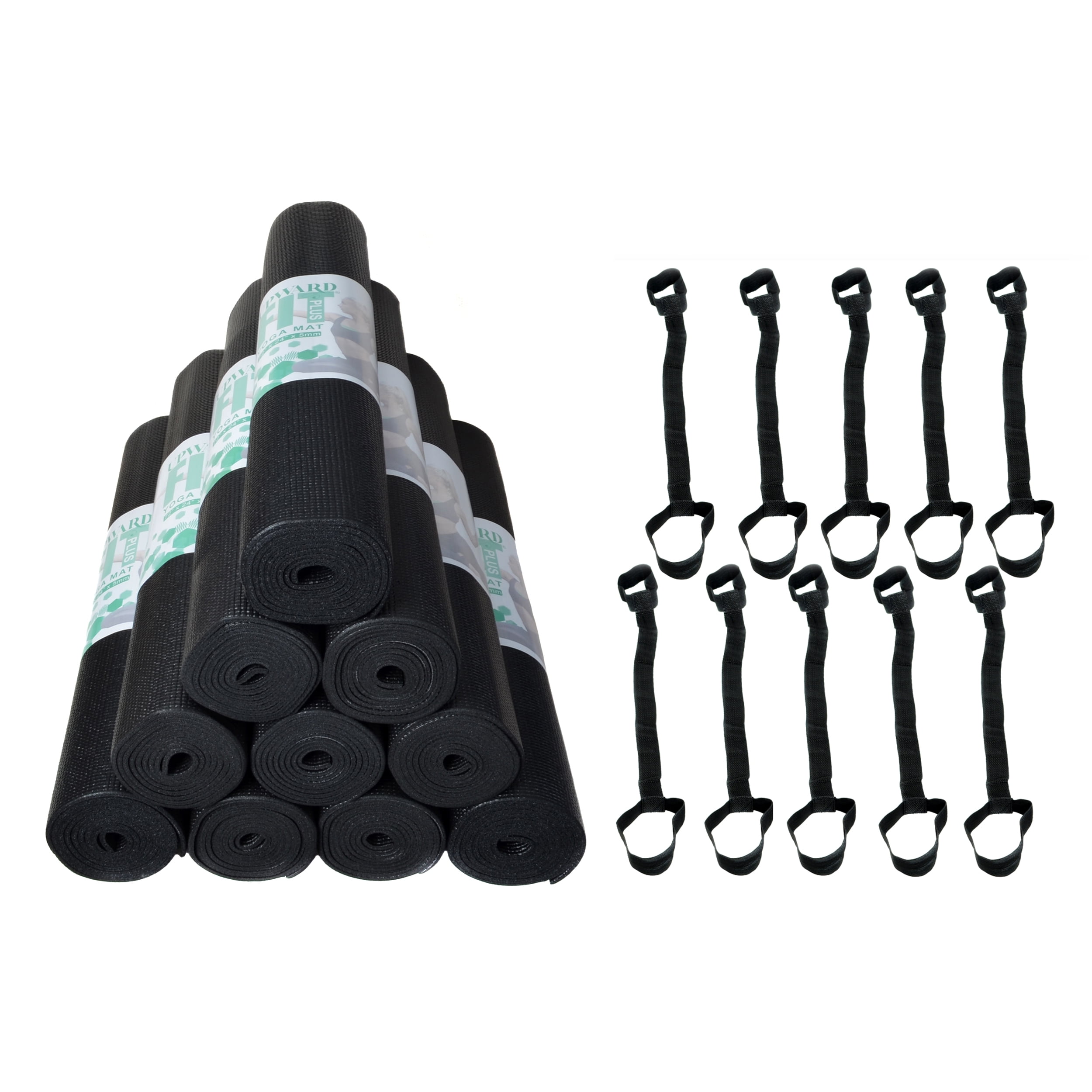 Upward Fit Plus Long Yoga Mats with Carrying Strap, 72 by 24 Inches