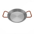 thumbnail image 1 of Poêle à Paella de Cuisson, Casserole à Riz de Fruits de Mer Résistante aux Chutes, Multifonctionnelle en Acier Inoxydable avec Double Poignée pour Collation pour Brochette Poignée Rouge, 1 of 8
