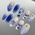 thumbnail image 3 of Deep Sea Fantasy ,Custom Press On Nails,Almond Stiletto Square Nails, 3D Luxury Nail Art, Elegant Acrylic Nails, Spring Wedding Gift,Handmade Nail Set,Size L, 3 of 7