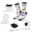 thumbnail image 3 of KLL Summer Print Cool Socks Men's Women's Crew Socks Funny Crazy Novelty Stockings, 3 of 6