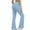 Blue, variant on LLYWEY Flare Leggings for Women Seamless Butt Lift Leggings Solid Pull on High Waisted Workout Running Yoga Pants Flare Leg Athletic Sweatpants Navy S