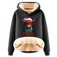thumbnail image 1 of WILLBEST Sudadera Deportiva para Mujer con Capucha y Estampado Navideño de Vaca XX-Grande, 1 of 4