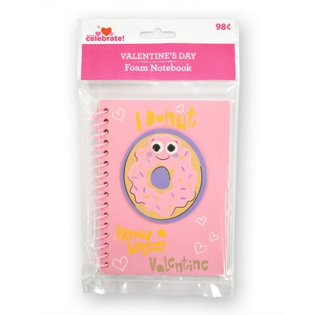 Way To Celebrate Valentine's Day Foam Notebook, Dinosaur
