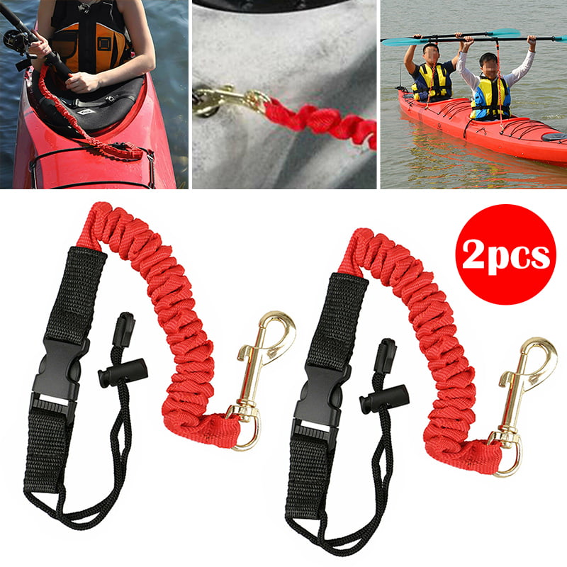 2Pcs Solution Premium Kayak Paddle Leash Fishing Rod Leash for Sit on Top 