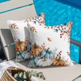 thumbnail image 2 of Throw Pillow Covers, Orange Blue Grey Fall 24x24 Pillow Covers for Couch/Sofa/Bed, Thanksgiving Pumpkins Botanical Decorative Square Linen Cushion Pillowcase for Home Decor, 2 of 9