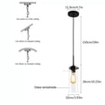 thumbnail image 5 of 2-Light Modern Glass Shade Height Adjustable Cylinder Pendant Light Chandelier Ceiling Light Fixture for Kitchen Island Living Room, 5 of 8