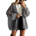 thumbnail image 2 of hotojiny Women's Cardigan Oversized Summer Long Sleeve Open Front Lightweight Jacket Flowy See Through Sheer Cardigans, 2 of 6