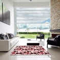 thumbnail image 7 of Ahgly Company Machine Washable Indoor Rectangle Transitional Brown Red Area Rugs, 5' x 8', 7 of 7