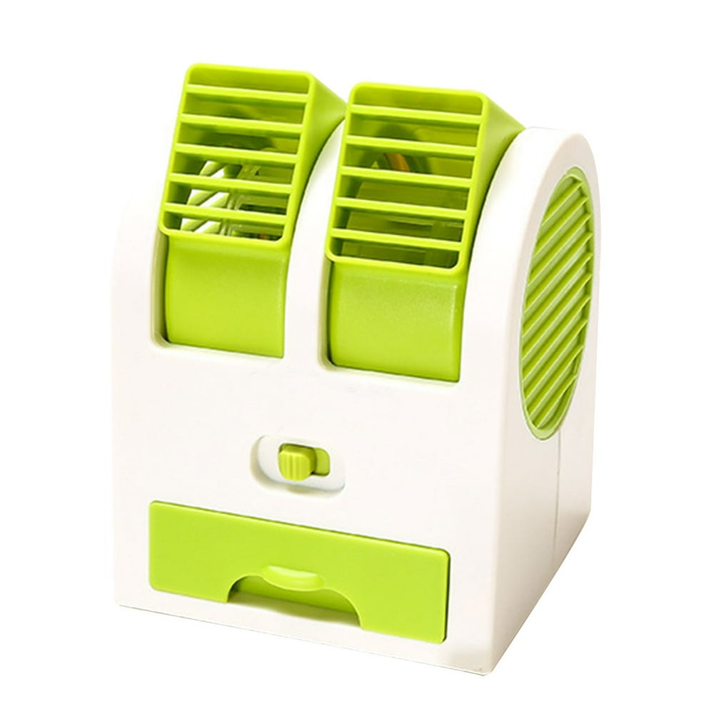 Bescita Portable Battery Powered/Usb Air Conditioner Fan Dual Bladeless