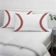thumbnail image 4 of Baseball Sport Throw Pillow Cover 20 x 36 Inch Decorative Pillow Cover Abstract Rugby Stitching Red Lines Lumbar Pillowcase Seasonal Rectangle Cushion Case for Couch Sofa Bed Living Room, 4 of 9