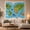 World Zoo, variant on Illustrated World Soft with Scattered Upper Portion, Adventurous Vintage for Nautical Decor Lovers, Wall Decor, Housewarming Gift, Tapestry Wall Hanging for Dorm and Living Room