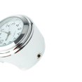 thumbnail image 3 of Reloj de montaje en manillar con dial de motocicleta impermeable Universal para motocicleta, ajuste de 7/8 pulgadas para Cruiser Chopper Blanco + plata Sharpla reloj del manillar de la motocicleta, 3 of 8