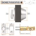 thumbnail image 4 of Probrico(2 Pack) Keyed Alike Single Cylinder Deadbolts Brushed Nickel (Combo Packs), Keyway Keys Handleset, 3 Keys Anti-Theft Interior& Ext, 4 of 7