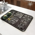 thumbnail image 2 of Small Coffee Bar Mats, Dish Drying Mat for Kitchen Counter Decor, Drainer Pad Absorbent Dry Mat, Drying Pad for Dishes 23.5x15.5 Inches, 2 of 6