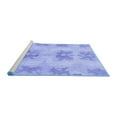 thumbnail image 2 of Ahgly Company Machine Washable Indoor Round Abstract Blue Modern Area Rugs, 6' Round, 2 of 4