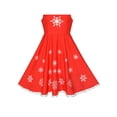 thumbnail image 5 of Girls Dress Red Snowflake Bow Tie Christmas Party Holiday Sleeveless 7 Years, 5 of 6