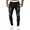 Black, variant on Fortune Men Stretch Skinny Ripped Jeans Ripped Trousers Distressed Denim Pants