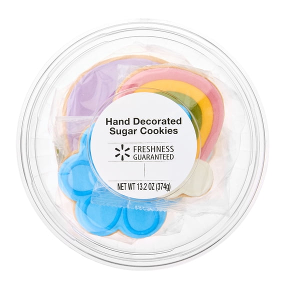 Freshness Guaranteed Pre Baked Hand Decorated Sugar Cookies, 13.2 oz, 6 Count