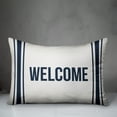 thumbnail image 2 of Creative Products Welcome Farmhouse Stripes Navy 14x20 Indoor / Outdoor Pillow, 2 of 2