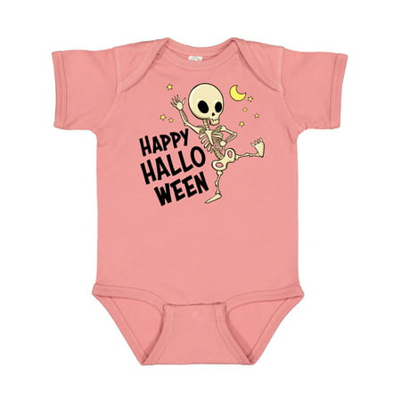 

Inktastic Happy Halloween with Dancing Skeleton Gift Baby Boy or Baby Girl Bodysuit