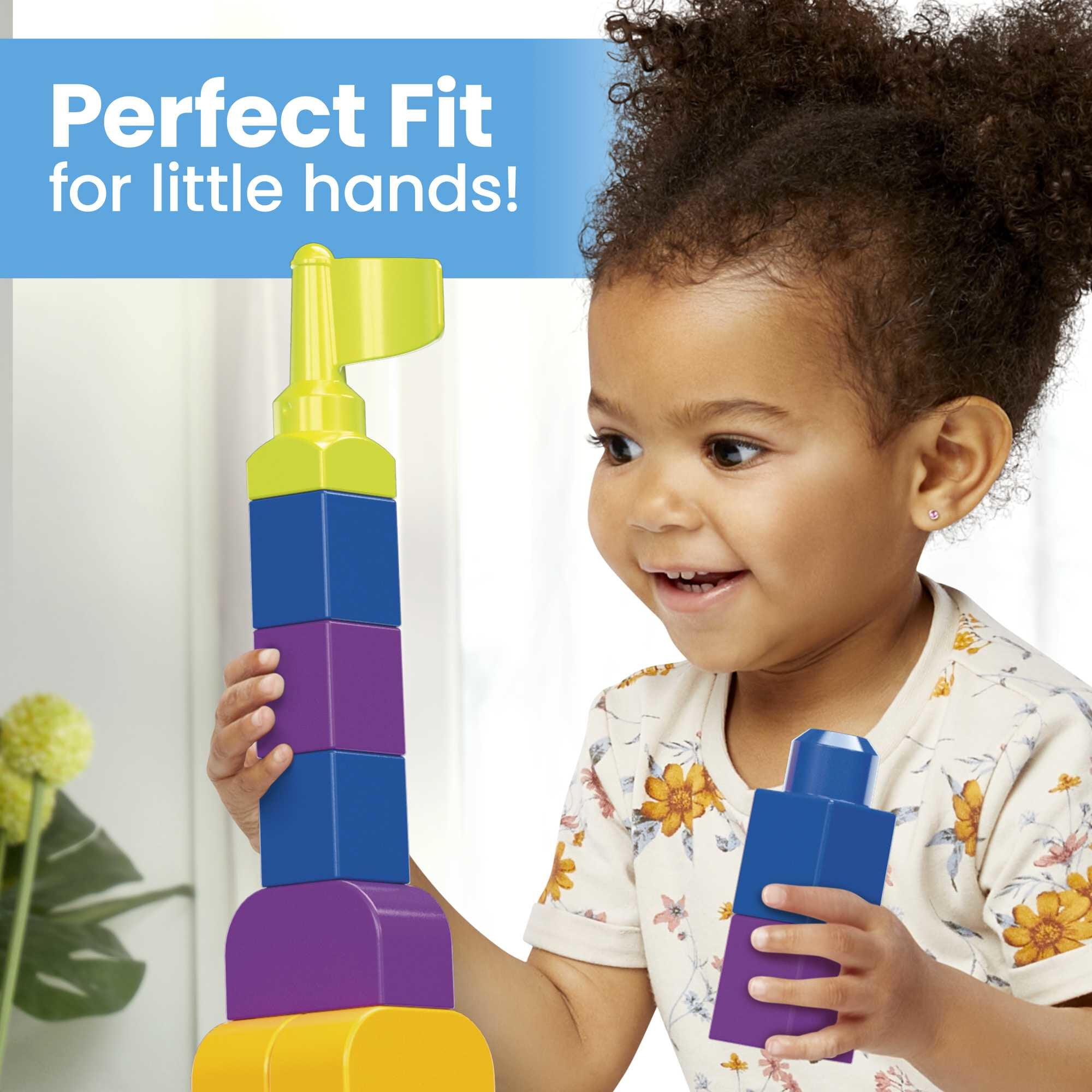 MEGA BLOKS Toy Blocks Even Bigger Building Bag with Storage (300 Pieces) for Toddler