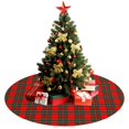 thumbnail image 3 of 48 Inch Christmas Tree Skirt – Velvet Plush Tree Mat, Soft Thickened Polyester with Red Ties, Single-Sided Printing, Available in 30in/36in/48in, Perfect for Holiday Xmas Tree Decoration, 3 of 7