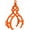 Orange, variant on Esheno 32 inch 4 Claw Log Tongs 3400 lbs 1542 kg Load Capacity 360 Degree Swivel Steel Log Grapple for Tractors Trucks Forklifts
