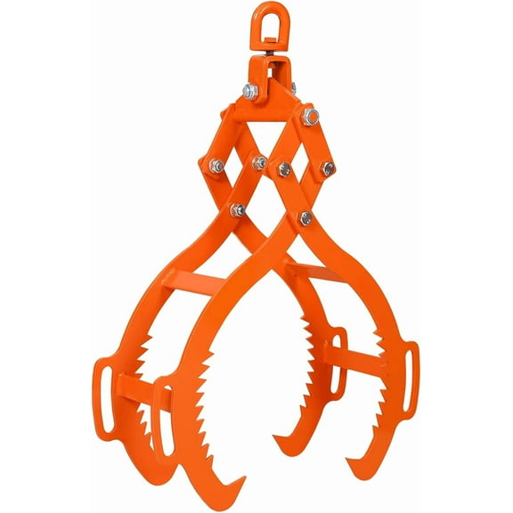 Esheno Heavy Duty Log Tongs 30 inch 4 Claw Design 3100 lbs1406 kg Load Capacity 360 Swivel Steel Grapple for Forestry Tractors Trucks Forklifts