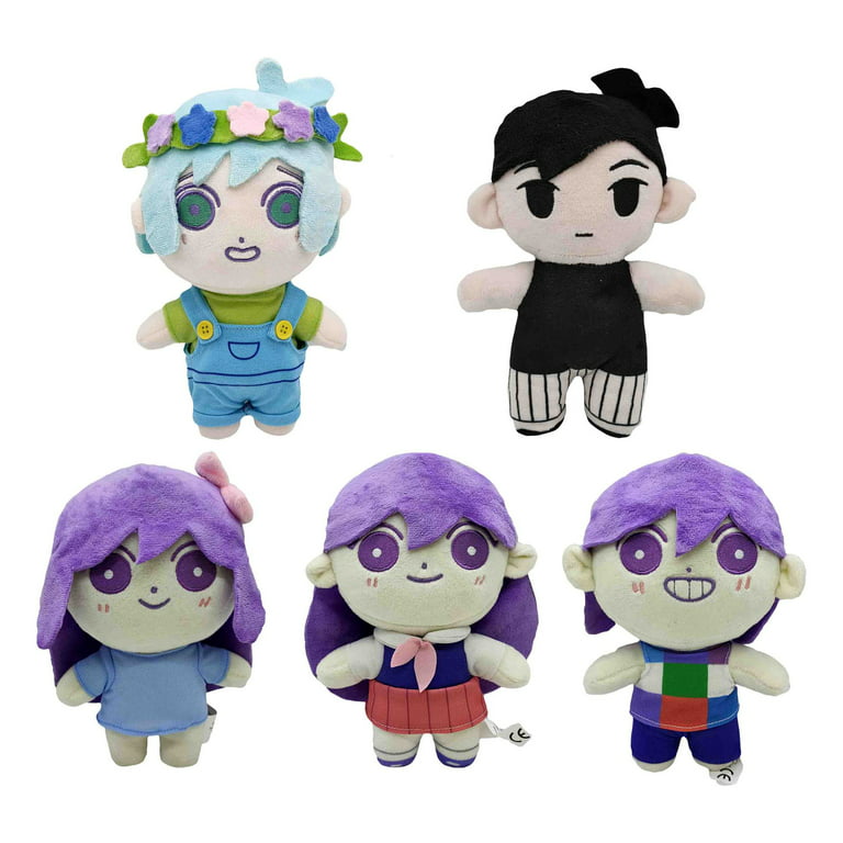 Omori Plush Toys, 9inch Omori Sunny Basil Kel Hero Aubrey Mari Characters  Plushies, Game Figure Stuffed Pillow Cartoon Merch Prop for Gaming Fans 