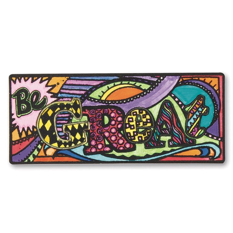 Velvet Art Magnets Pack Of 24 – Colorable Fridge Magnets With Inspiring Messages