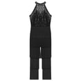 thumbnail image 6 of iiniim Womens Sleeveless Sequins Tiered Tassel Rompers Ballroom Rumba Salsa Latin Jazz Dancewear Black XXL, 6 of 7