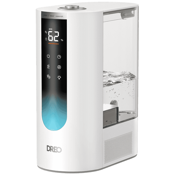 DREO 6L Humidifier for Large Room, 60H Runtime Warm & Cool Mist Humidifier, Heats in 5 Minutes, 12H Timer, Precise Humidity with Dynamic Rgb, Top Fill Humidifier for Home, Bedroom, Plants