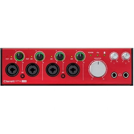 Focusrite USA AMS-CLRET-4PRUSB Clarett 4Pre USB 18-In 8-Out Audio Interface for PC & Mac