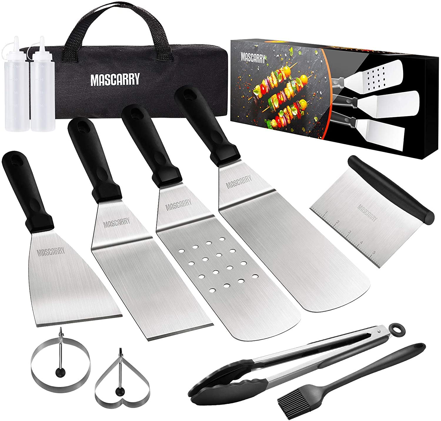 Grill Set Supplies 8Pc Professional Griddle Accessories Kit Outdoor Chef Cooking 
