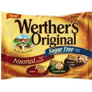 Storck Werther's Original Sugar-Free Classic, Caramel Mint, & Caramel Coffee Assorted Hard Candies, 7.7 Oz.