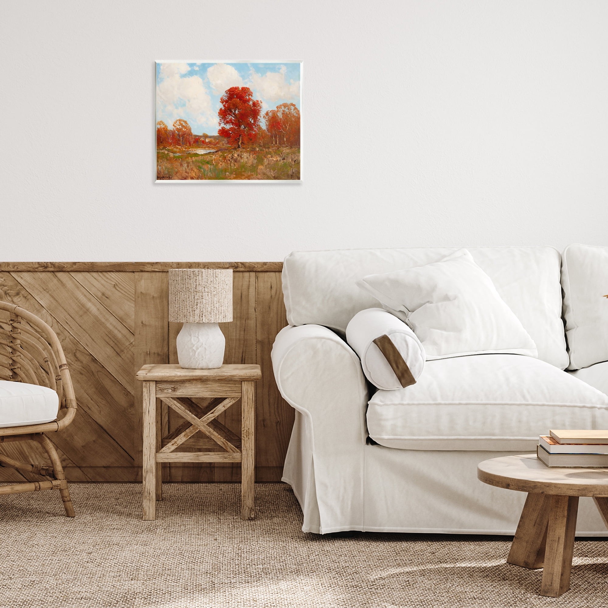 Fall Landscape with Red Foliage Wall Plaque Art, design by Arlington Prints